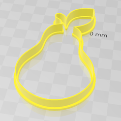 pera.png Archivo STL Cortantes de frutas・Modelo imprimible en 3D para descargar