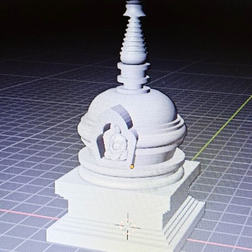 Buddha stupa 3D model