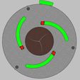 iris mechanism-3 blades F.jpg STL-Datei Iris mechanism-3 blades・Modell zum Herunterladen und 3D-Drucken