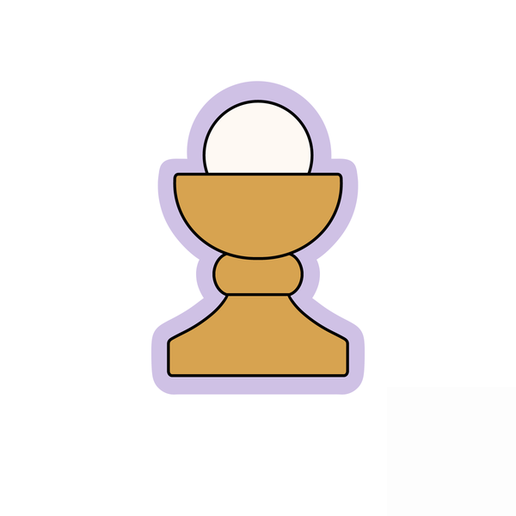 Holy Communion Chalice Cookie Cutter STL – 2 Inch Christian Religious 3D Print File