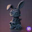 rabbitskeleton-stl-vodoo-3dprintables-stl-ss3dprintables-5.jpg Zombie Bunny STL Skully Snuggle  3d