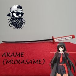 Akame_Main.jpg Akame Murasame - Collapsing Katana + Wall Hanger