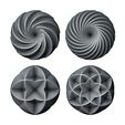 Rose-pattern3-00.JPG 3d Geometrical pattern rosettes N03 3D print model