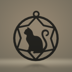 boule-etoile-chat-2.png Archivo STL Bola de Navidad con forma de estrella de gato・Diseño de impresora 3D para descargar, shiva55