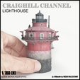 Craighill-Channel-Lighthouse-1.png CRAIGHILL CHANNEL LIGHT - N (1/160) SCALE MODEL LANDMARK