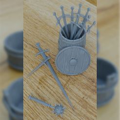 Sword.jpg Archivo STL 9 ARMAS Y ACCESORIOS PARA ENTORNO DIORAMA SOBREMESA 1/35 1/24・Modelo para descargar y imprimir en 3D