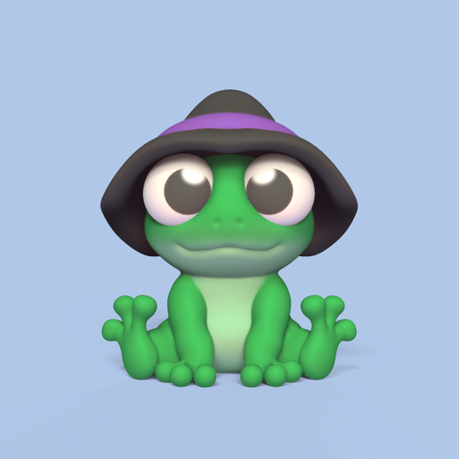 Frog Witch Hat 3D model
