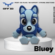 STL-3MF-imprimes-14.png ARTICULATED - BLUEY - MFP3D - NO SUPPORT - PRINT IN PLACE - SENSORY TOY - FIDGET