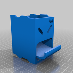 AA.png Télécharger fichier STL gratuit Porte-piles AA - Monster • Plan à imprimer en 3D, alfieforshort