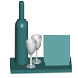 WBfront.png Wine Bottle / Glasses Business Card Holder (Expandable)