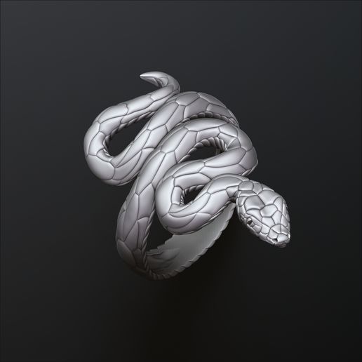 Snake Ring v3 Hollowed 3D print model