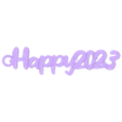 Happy 2023 V5.stl Happy 2023 Key chain - Crex