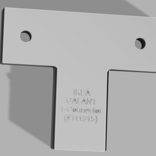 Download STL file IKEA GALANT 111315 T connector • 3D printing template