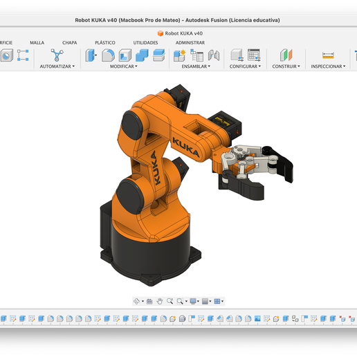 Archivo STL Brazo robótico basado en KUKA con servos (archivos Fusion ...