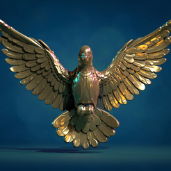 Pgn-01.png 3D file Pigeon Sculpture・3D printing idea to download