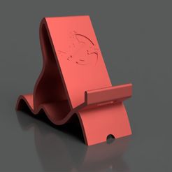 Ghostbusters1.jpg STL file phone stand /Soporte para telefono with logo Ghostbusters・3D printable model to download