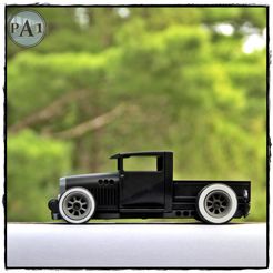 LOWRIDER-1923-PICKUP011.jpg STL file Lowrider antique truck - 100% support free・Template to download and 3D print