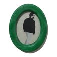 Pf_oval-iman-foto-verde.jpg Oval photo frame 30X40 for magnet and/or folding stand