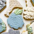 375443571_271303472424088_4118005594514347640_n.jpg Flower Rose Bridal Wedding Cookie Cutter Set - SHARP edges! (Bride To Be, Rose, Wedding Sign, Floral Calendar)