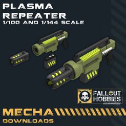 FOH-Mecha-Plasma-Repeater-1.jpg 3D file Mecha Plasma Repeater in 1/100 and 1/144 Scale・Model to download and 3D print