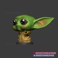 Baby_Yoda_statue_stl_02.jpg Cute baby Yoda statue STL file sculpt 3D print model