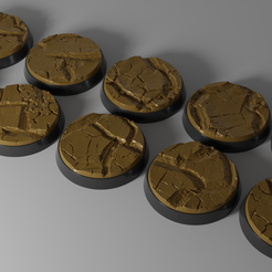 ovw.png 10x 32mm base with cracked ground (version 2)