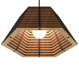Modelo-18-Marrom-1.png CEILING LIGHT LAMP 3D PRINT AND LASER CUT FILES MODEL 18