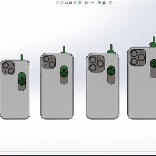 📱 iPhone 13 Series Sliding Middle Finger Case・ STL File for 3D