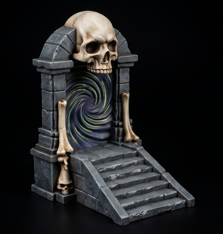 Undead Skull Portal - Necromancer Summoning Gate Tabletop Terrain STL 3D model