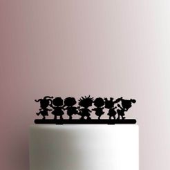 JB_Rugrats-Gang-225-A776-Cake-Topper.jpg Archivo STL TOPPER RUGRATS GANG・Diseño de impresión en 3D para descargar
