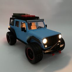 IMG_4187.jpg Descargar archivo STL gratis Jeep Wrangler - Escala 1:12 (con luces)・Modelo para la impresora 3D