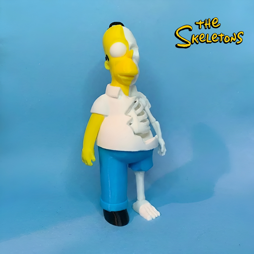 👾 SKELETAL HOMER | AMS / Multipart (3MF) | The Simpsons Fanart・Archivo ...