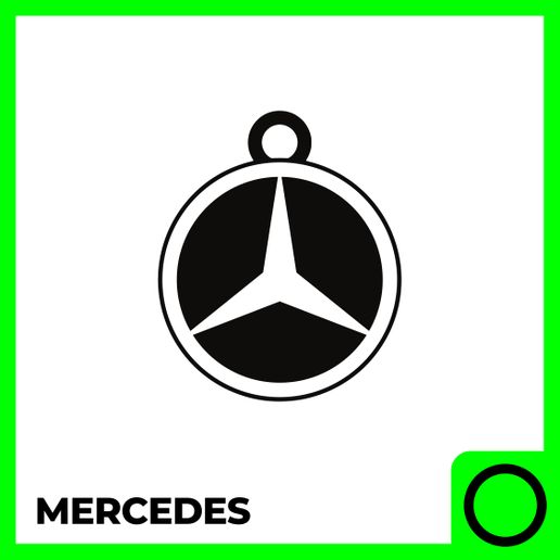 Mercedes-Benz Keychain 3D Model – Car Logo Keyring