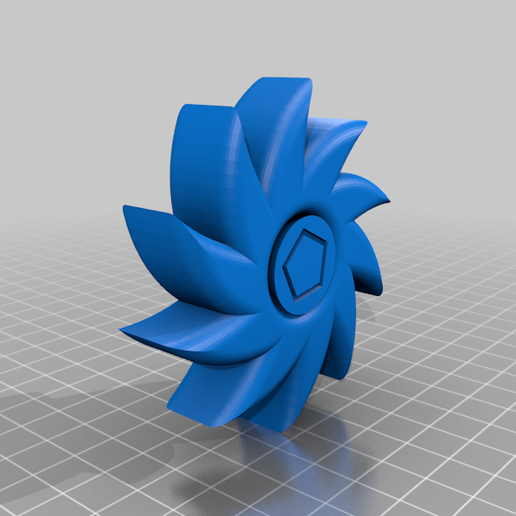 Ninja-star spinner 3D model preview