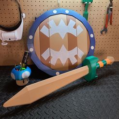 20220422_162228.jpg STL file Skyward Sword Banded Shield・3D printable design to download