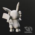 09.jpg Фигурка Пикачу KAWS черная - STL и OBJ для 3D печати