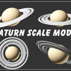 SaturnSplash.png Free STL file Saturn Scale Model・Template to download and 3D print