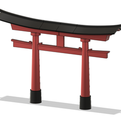 Torii_v6.png Archivo STL gratuito Torii inspirado en la Puerta Flotante Torii de Itsukushima・Idea de impresión 3D para descargar