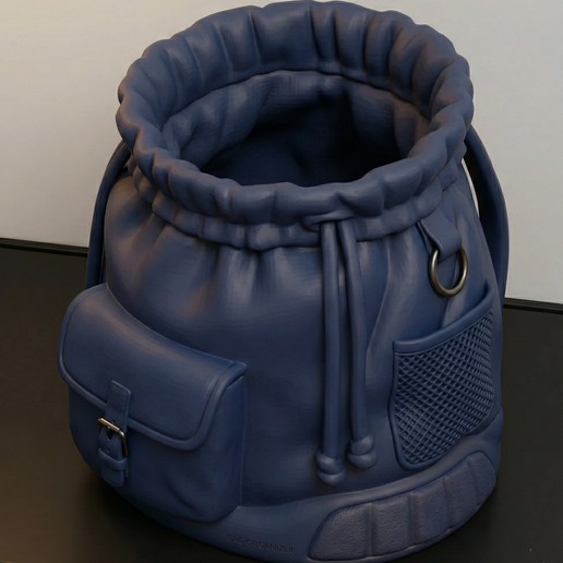 Cute Drawstring Organizer Bag – 3D Printable Backpack & Desk Storage