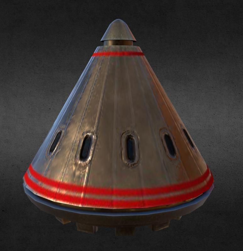 Download free OBJ file Star Wars XWing Proton Torpedo warhead