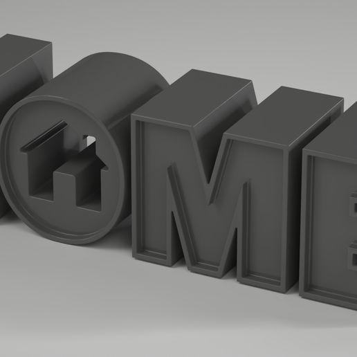 STL file Home Ornamental Letters with House Cut-out 🏠 (OBJ and 3MF)・3D ...