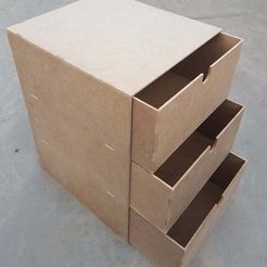 20190211_131045.jpg Free STL file Drawers box fully parameterizable (Boite à 3 tiroirs, paramétrable)・3D printing design to download