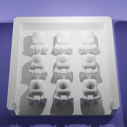 STL file kit to make silicone chocolate molds・Model to download and 3D