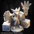 15.jpg Crash Bandicoot Diorama, Uka uka and Aku Aku 3D Printable