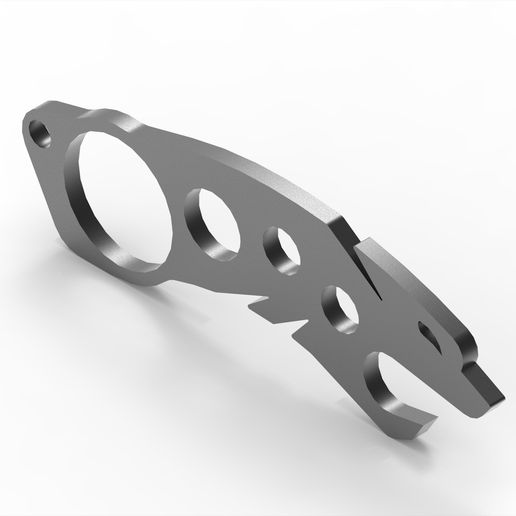 Bottle opener DXF - 3D model önizlemesi