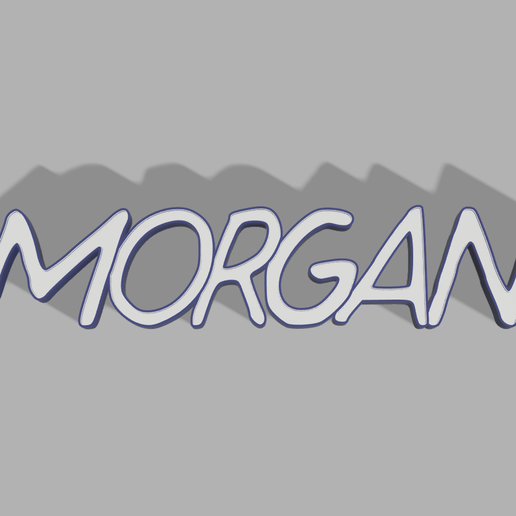 first name lamp Morgan 3D model