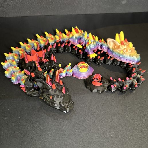 flower-dragon.jpeg Flexi Thorn Dragon print in place no support