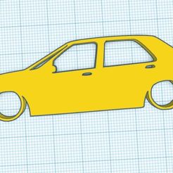 Web-capture_6-9-2023_14632_www.tinkercad.com.jpeg Fichier STL Porte-clés Ford Fiesta 5 portes Mk4 Silhouette・Objet pour impression 3D à télécharger