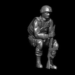 BPR_Render.jpg Fichier STL SOLDAT RUSSE ASSIS AVEC UNE ARME・Design pour imprimante 3D à télécharger