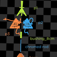 te bushing_8cm chromed rod roy base Gravity Falls vanes (detailed)
